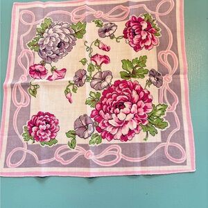 Floral Print Handkerchief